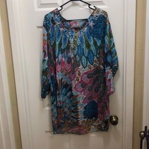 Multicolored swimsuit dress